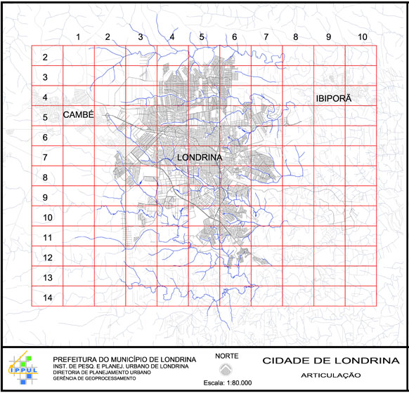 Mapa da Cidade de Londrina - Cadernão de Mapas